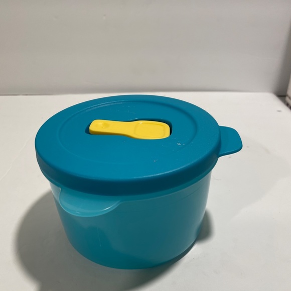 Crystal Wave Tupperware Soup Mug With Lid Teal - Picture 3 of 7